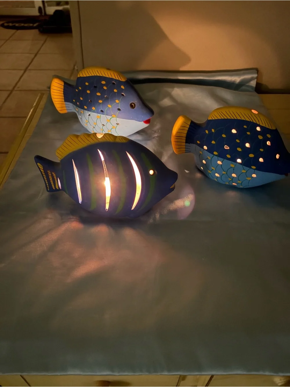 Blue & Yellow Decorative Fish Toy – Pack of 3 by Penco